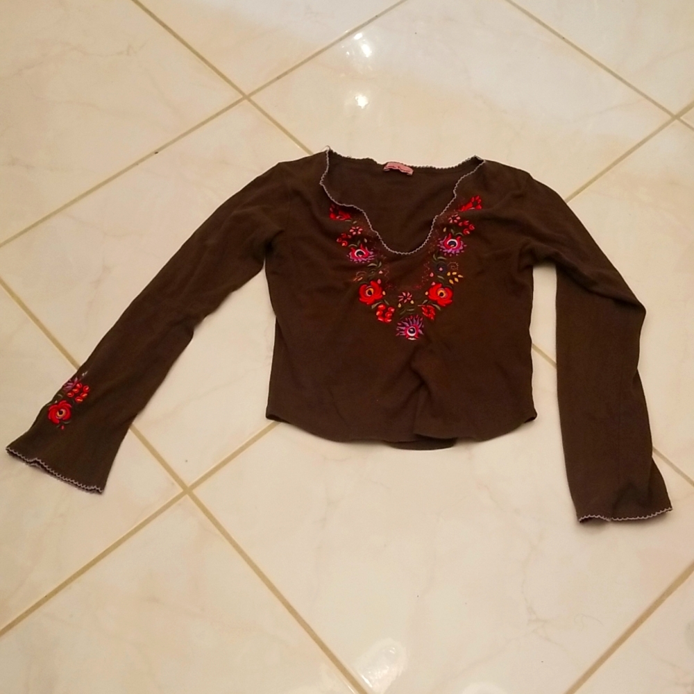 Kids flower and Brown top